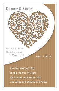 Wedding Program Cover Template 6B - Version 2